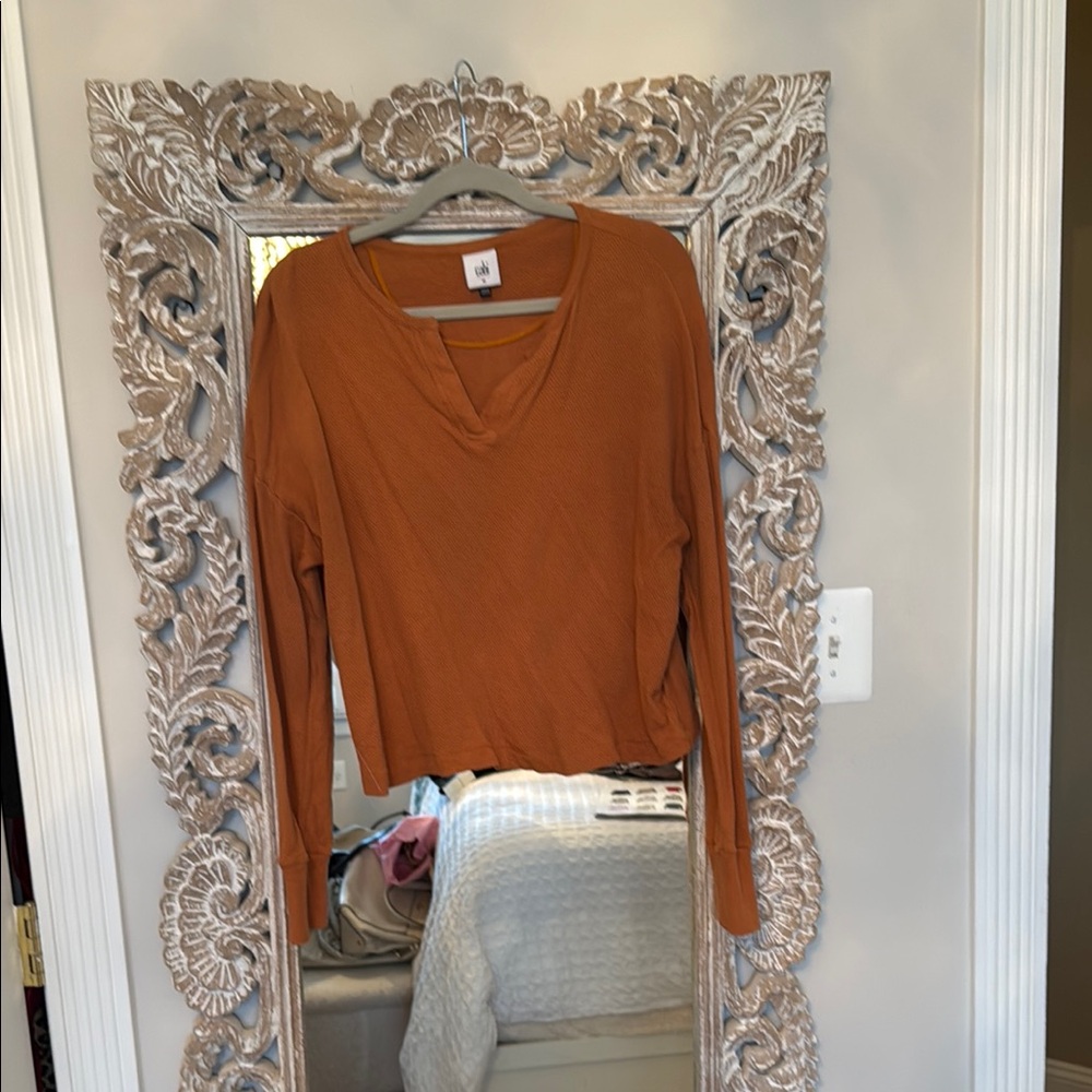 Cabi Orange Waffle Tee